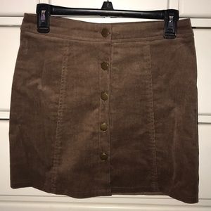 Corduroy button skirt!